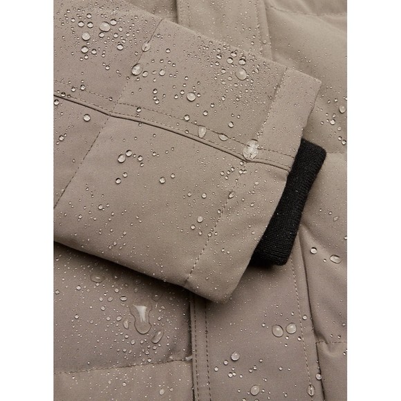 Aritzia Tna The Powder Parka Mid Length Jacket Taupe Goose Down LIKEW NEW SMALL - Picture 6 of 12